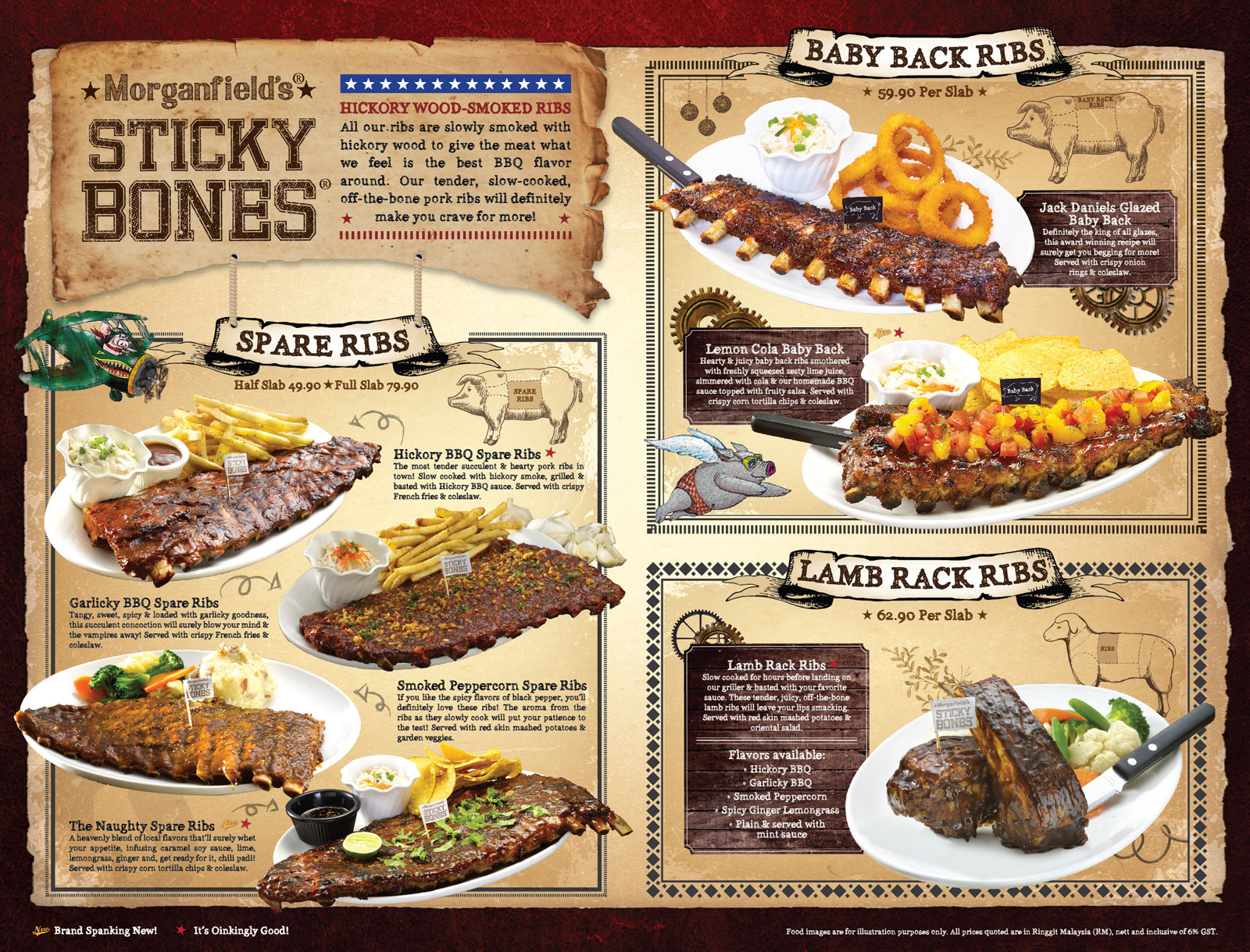 Home of Sticky Bones Menu