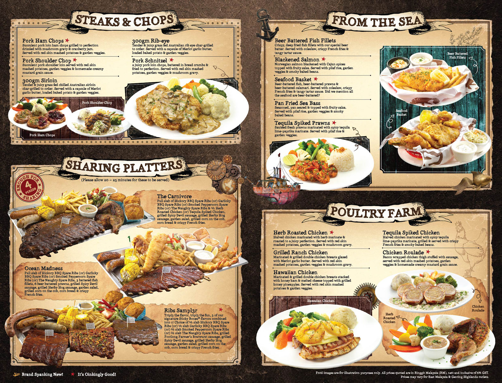 Morganfield's - Home of Sticky Bones : Menu